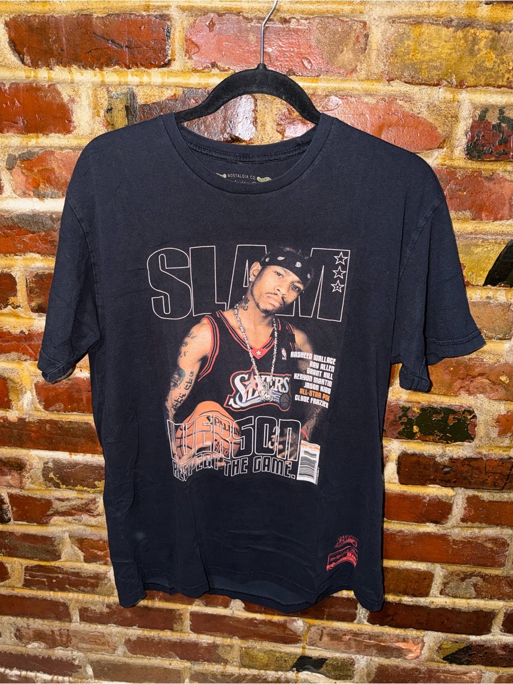 ALLEN IVERSON mitchell and ness Slam Magazine Tee, Large